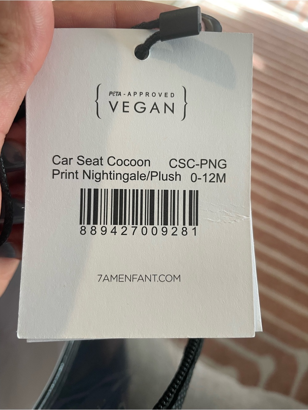 7 A.M. Enfant Cocoon Car Seat Cover — Print Nightingale/Plush - Picture 3 of 6